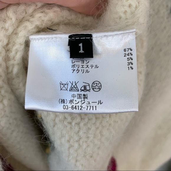 Leur Logette Floral Turtleneck Alpaca Sweater - Picture 7 of 8